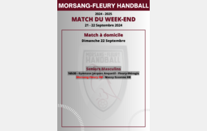 Match à domicile du 21-22 Septembre