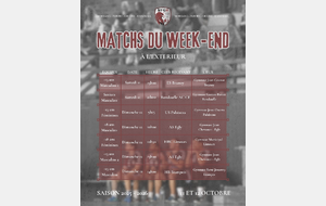 Matchs à l'extérieur du 11-12 Octobre