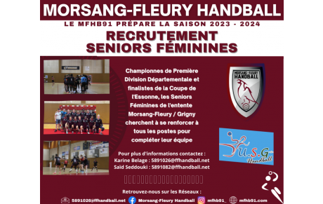 Recrutement Seniors Féminines