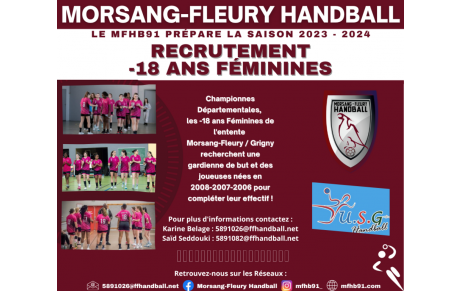 Recrutement -18 ans Féminines