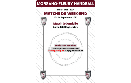 Matchs à domicile du 23-24 Septembre