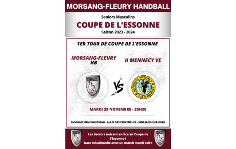 Début de la Coupe de l'Essonne pour les Seniors !