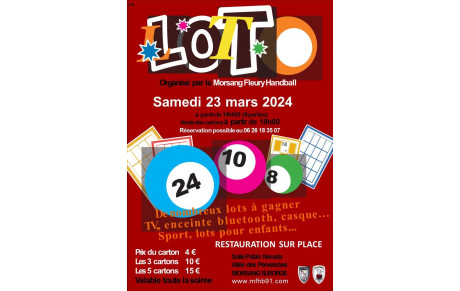 Loto du Samedi 23 Mars