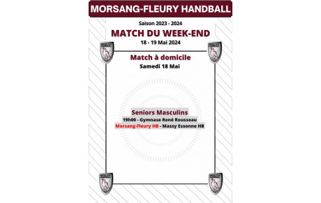 Match à domicile du 18-19 Mai