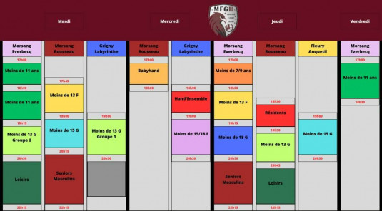 Planning de l'année 2026 2027 (Provisoire)